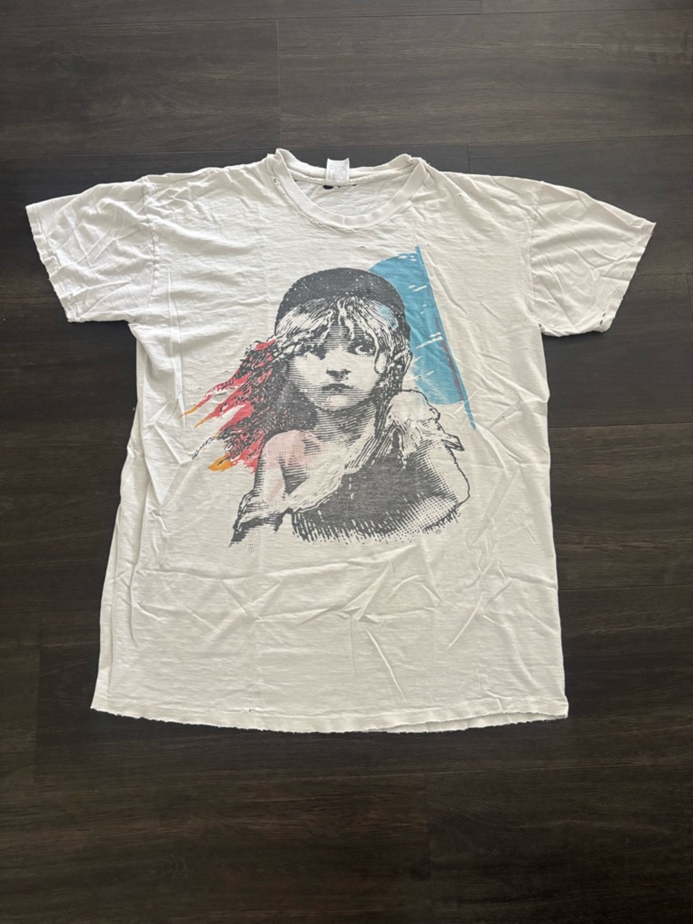 RARE Vintage 1986 Les Miserables French Novel Musical Movie Show Tshirt